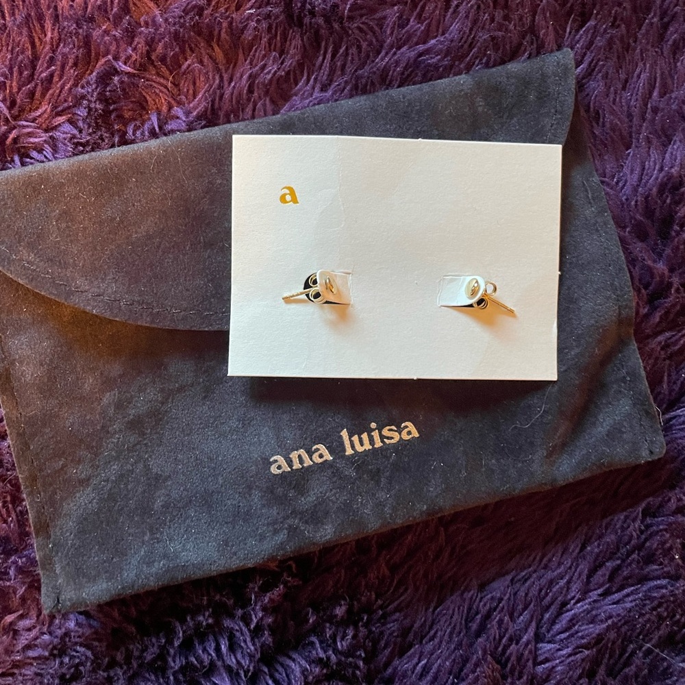 Ana Luisa Tiny Gold Stud Earrings